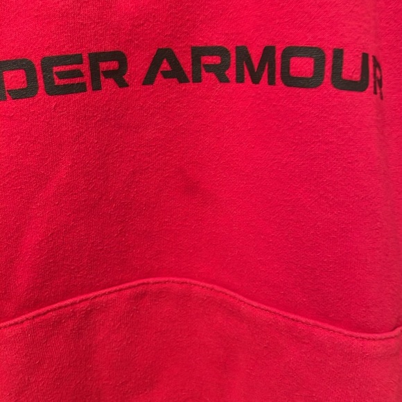 Boys red and black under armour hoodie size large - Picture 2 of 6